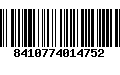 Código de Barras 8410774014752