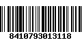 Código de Barras 8410793013118