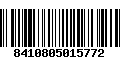 Código de Barras 8410805015772