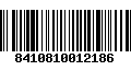 Código de Barras 8410810012186