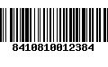 Código de Barras 8410810012384