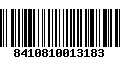 Código de Barras 8410810013183