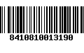 Código de Barras 8410810013190