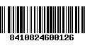 Código de Barras 8410824600126