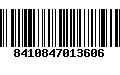 Código de Barras 8410847013606