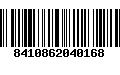 Código de Barras 8410862040168