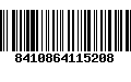 Código de Barras 8410864115208