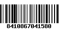 Código de Barras 8410867041580