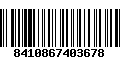 Código de Barras 8410867403678