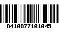 Código de Barras 8410877101045