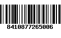 Código de Barras 8410877265006