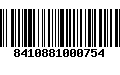 Código de Barras 8410881000754