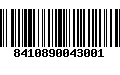 Código de Barras 8410890043001