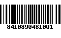 Código de Barras 8410890481001