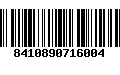 Código de Barras 8410890716004