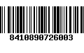 Código de Barras 8410890726003