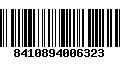 Código de Barras 8410894006323