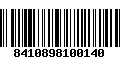 Código de Barras 8410898100140