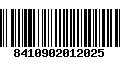 Código de Barras 8410902012025