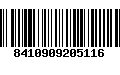 Código de Barras 8410909205116