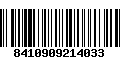 Código de Barras 8410909214033