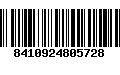 Código de Barras 8410924805728
