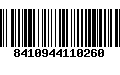 Código de Barras 8410944110260