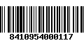 Código de Barras 8410954000117