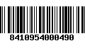 Código de Barras 8410954000490