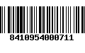 Código de Barras 8410954000711