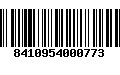 Código de Barras 8410954000773