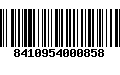 Código de Barras 8410954000858