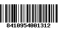 Código de Barras 8410954001312