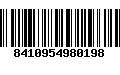 Código de Barras 8410954980198