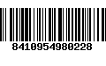 Código de Barras 8410954980228