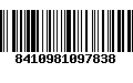 Código de Barras 8410981097838