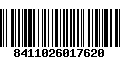 Código de Barras 8411026017620