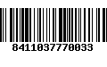 Código de Barras 8411037770033