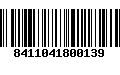 Código de Barras 8411041800139