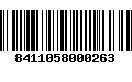 Código de Barras 8411058000263