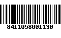 Código de Barras 8411058001130