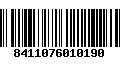 Código de Barras 8411076010190