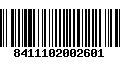 Código de Barras 8411102002601