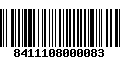 Código de Barras 8411108000083