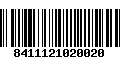 Código de Barras 8411121020020