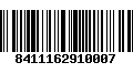 Código de Barras 8411162910007