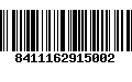 Código de Barras 8411162915002