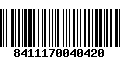 Código de Barras 8411170040420