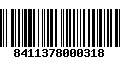 Código de Barras 8411378000318