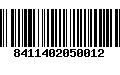 Código de Barras 8411402050012